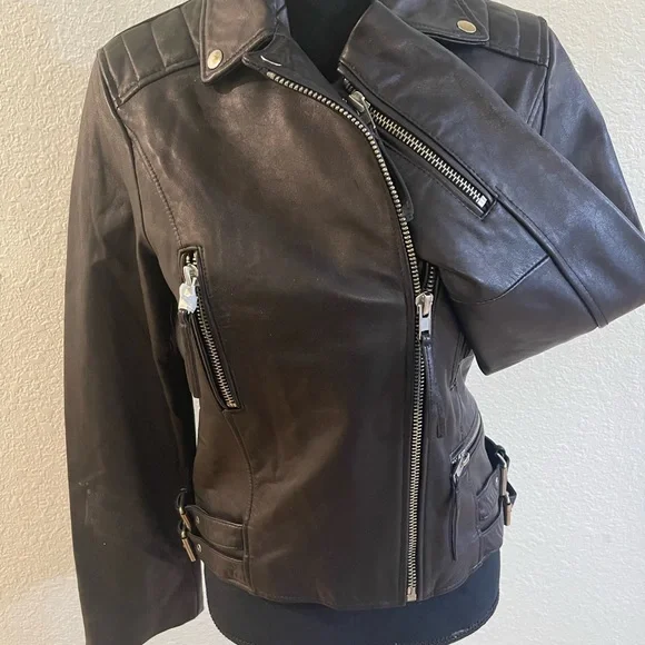 Heartloom Women’s Black 100% Lambskin Leather Jacket Size M - Picture 3 of 12